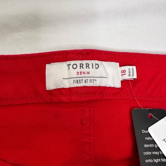 NWT Torrid Red Denim Pencil Skirt Size 18 - Picture 8 of 11